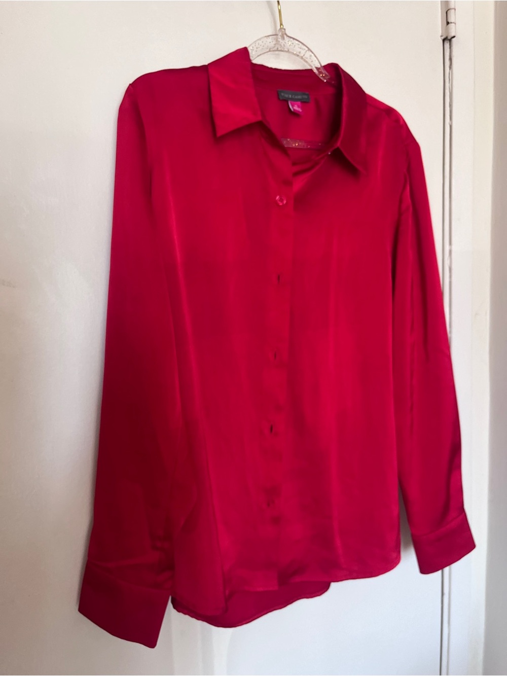 Vince Camuto Hot Pink Button-Up Blouse